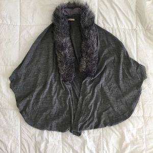 Gray Fur Cardigan